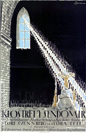 Klostret i Sendomir 1920 movie poster Tore Svennberg Tora Teje