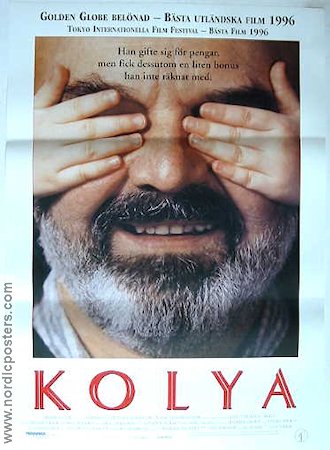 Kolya 1997 movie poster Zdenek Sverak Jan Sverak Country: Czechoslovakia