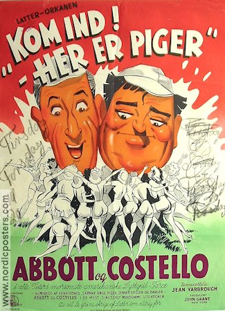 Kom ind 1949 poster Abbott and Costello Damer