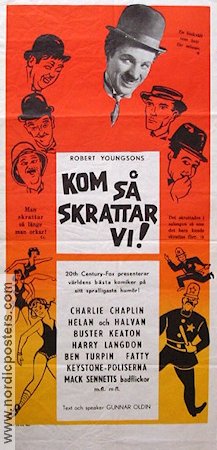 When Comedy Was King 1960 movie poster Charlie Chaplin Helan och Halvan