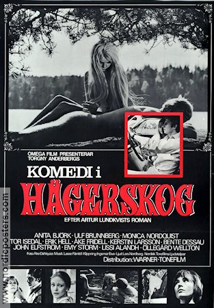 Komedi i Hägerskog 1968 poster Anita Björk Ulf Brunnberg Monica Nordquist Erik Hell Tor Isedal Torgny Anderberg Text: Artur Lundkvist