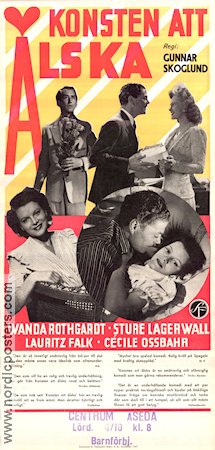 Konsten att älska 1947 poster Sture Lagerwall Wanda Rothgardt Ingegerd Westin Gunnar Skoglund