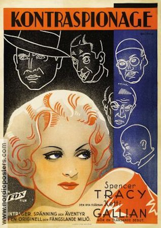Kontraspionage 1934 poster Spencer Tracy Ketti Gallian