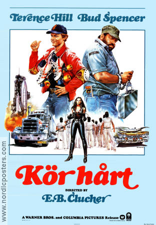 Nati con la camicia 1983 movie poster Terence Hill Bud Spencer Buffy Dee Enzo Barboni Cars and racing Agents