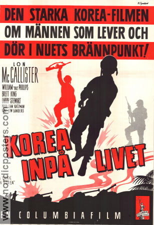 Korea inpå livet 1951 poster Lon McCallister William Phillips Lew Landers Asien Dokumentärer Krig