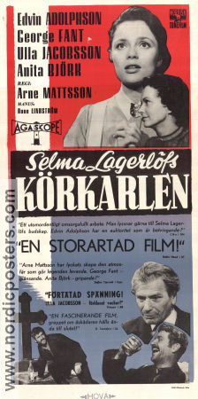 Körkarlen 1958 poster Ulla Jacobsson Edvin Adolphson George Fant Arne Mattsson Text: Selma Lagerlöf