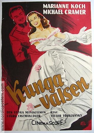 Kungavalsen 1956 movie poster Marianne Koch Michael Cramer Dance