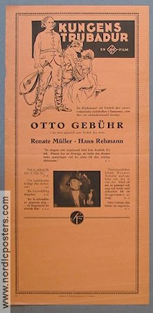 Kungens trubadur 1931 movie poster Otto Gebühr