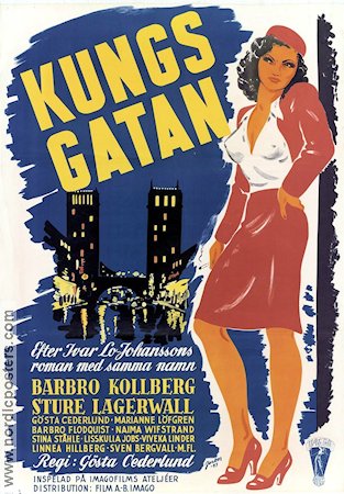Kungsgatan 1947 movie poster Barbro Kollberg Sture Lagerwall Marianne Löfgren Gösta Cederlund Find more: Stockholm