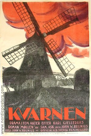 Kvarnen 1920 movie poster Sam Ask John W Brunius
