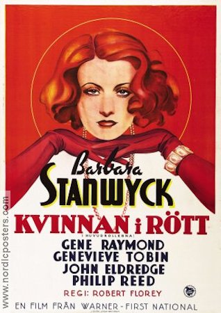The Woman in Red 1936 movie poster Barbara Stanwyck