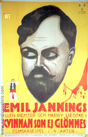 Kvinnan som ej glömmes 1922 poster Emil Jannings