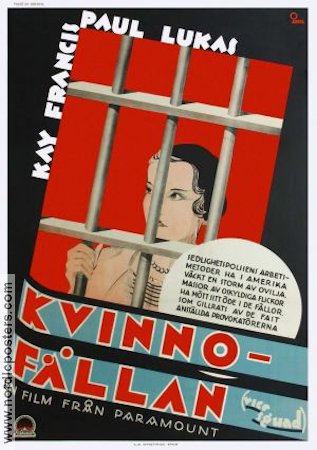 Kvinnofällan 1931 poster Kay Francis Paul Lukas