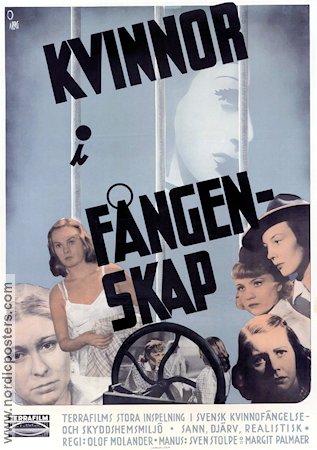 Kvinnor i fångenskap 1943 poster Sven Stolpe Olof Molander
