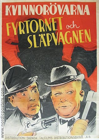 Kvinnorövarna 1936 poster Fyrtornet och Släpvagnen Fy og Bi Carl Schenström Eric Rohman art