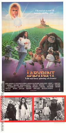 Labyrinth 1986 movie poster David Bowie Jennifer Connelly Toby Froud Jim Henson