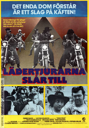 Lädertjurarna slår till 1980 poster Patti D´Arbanville Michael Biehn Les Rose Motorcyklar
