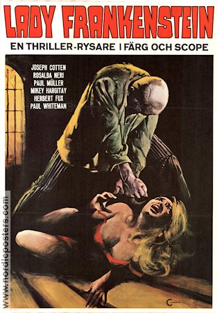 Lady Frankenstein 1974 poster Joseph Cotten Rosalba Neri