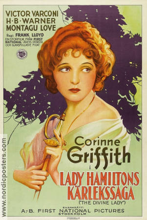 The Divine Lady 1928 movie poster Corrine Griffith Frank Lloyd