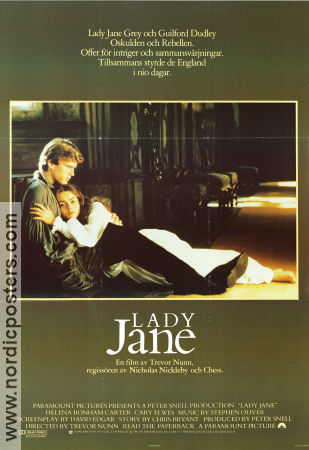 Lady Jane 1986 poster Helena Bonham Carter Cary Elwes Trevor Nunn