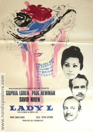Lady L 1966 movie poster Sophia Loren Paul Newman David Niven Artistic posters