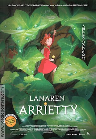 Lånaren Arrietty 2010 poster Hiromasa Yonebayashi Filmbolag: Studio Ghibli Hitta mer: Anime Filmen från: Japan Animerat
