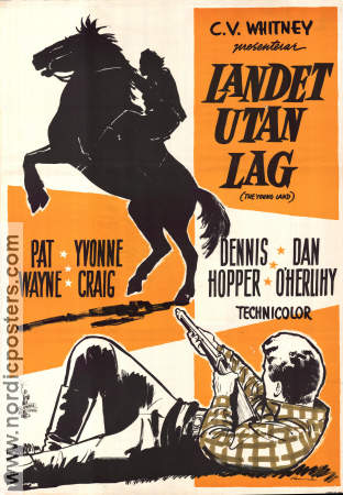 The Young Land 1959 movie poster Pat Wayne Dennis Hopper