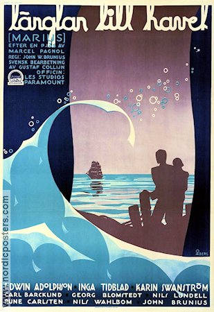 Längtan till havet 1931 movie poster Edvin Adolphson Inga Tidblad