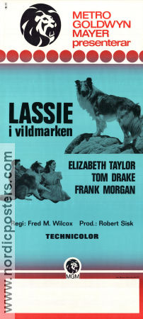 Lassie i vildmarken 1946 poster Elizabeth Taylor Lassie Fred M Wilcox Hundar