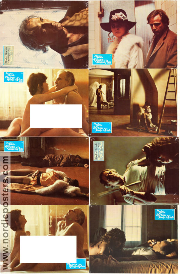 Last Tango in Paris 1972 lobby card set Marlon Brando Maria Schneider Maria Michi Bernardo Bertolucci Romance
