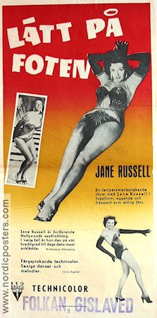 Lätt på foten 1954 poster Jane Russell