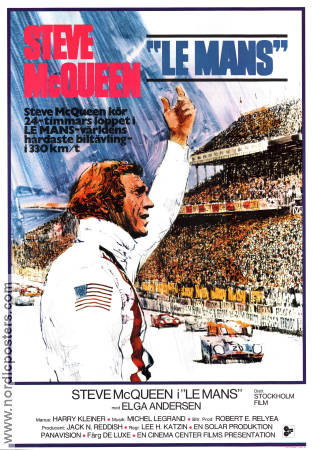 Le Mans 1971 poster Steve McQueen Siegfried Rauch Elga Andersen Louise Edlind Lee H Katzin Bilar och racing Sport