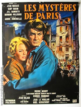 Les Mysteres de Paris 1962 poster Jean Marais