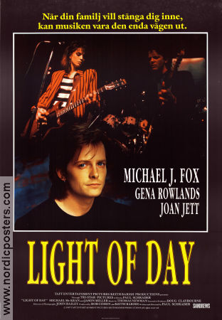 Light of Day 1987 movie poster Michael J Fox Gena Rowlands Joan Jett Paul Schrader Rock and pop Celebrities