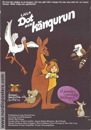 Lilla Dot och kängurun 1977 poster Yoram Gross Animerat Filmen från: Australia