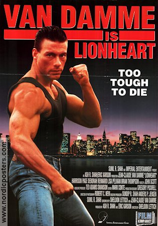 Lionheart 1990 movie poster Jean-Claude Van Damme Sheldon Lettich