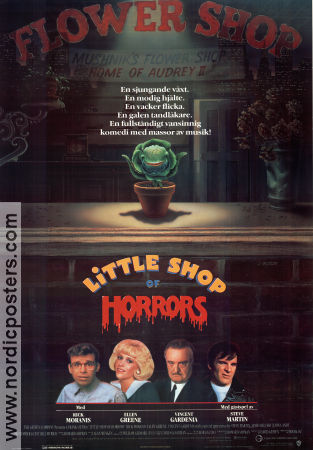 Little Shop of Horrors 1986 movie poster Rick Moranis Ellen Greene Steve Martin Frank Oz Flowers and plants Musicals