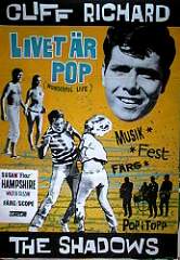 Livet är pop 1965 poster Cliff Richard The Shadows Rock och pop