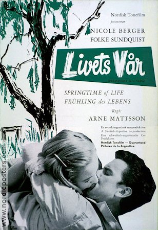 Livets vår 1957 movie poster Nicole Berger Arne Mattsson