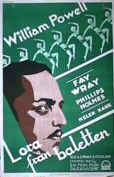 Pointed Heels 1929 movie poster William Powell Fay Wray Dance