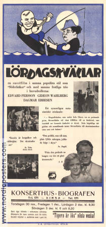Lördagskvällar 1933 poster Edvard Persson Dagmar Ebbesen Gideon Wahlberg Schamyl Bauman Skepp och båtar