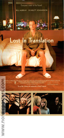 Lost in Translation 2003 movie poster Bill Murray Scarlett Johansson Giovanni Ribisi Sofia Coppola Asia Travel