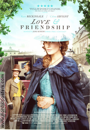 Love and Friendship 2016 movie poster Kate Beckinsale Chloe Sevigny Xavier Samuel Whit Stillman Writer: Jane Austen