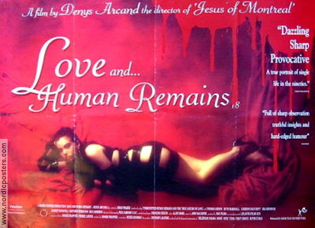 Love and Human Remains 1993 poster Thomas Gibson Ruth Marshall Cameron Bancroft Denys Arcand Filmen från: Canada