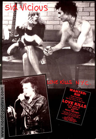 Love Kills NYC 1986 poster Sid Vicious Nancy Spungen Dokumentärer Rock och pop