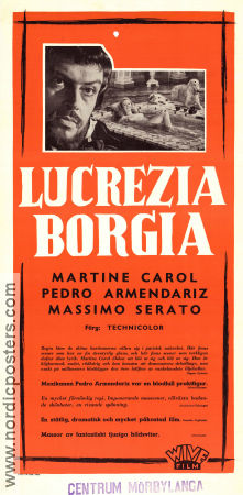 Lucrezia Borgia 1953 poster Martine Carol Pedro Armendariz Valentine Tessier Christian-Jaque