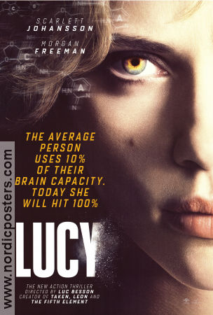 Lucy 2014 movie poster Scarlett Johansson Morgan Freeman Luc Besson