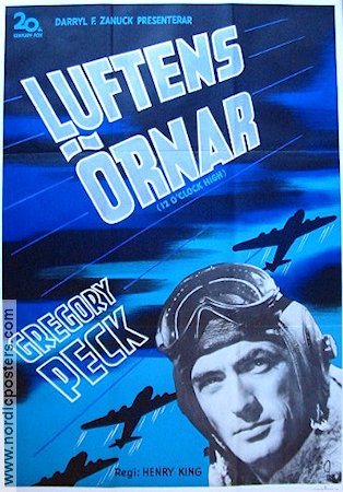Luftens örnar 1950 poster Gregory Peck Flyg