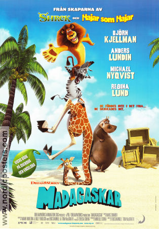 Madagaskar 2005 poster Chris Rock Eric Darnell Animerat
