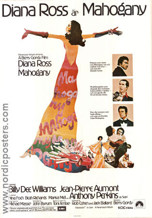 Mahogany 1975 movie poster Diana Ross Billy Dee Williams Anthony Perkins Berry Gordy Musicals